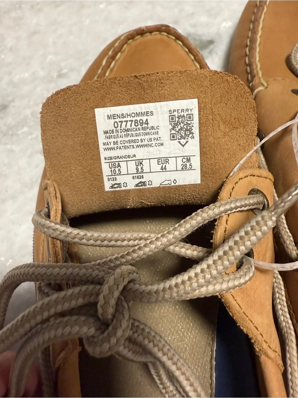 Sperry Tan Leather Two-Eye Boat Men Shoes size 10.5